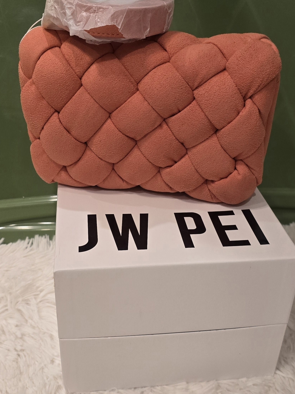 JW PEI Woven Coral Clutch/sling New In box